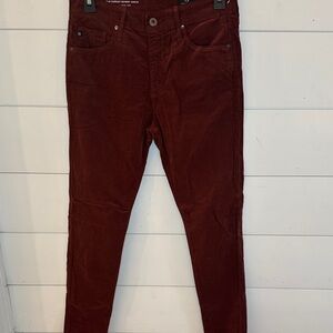AG Adriano Goldschmied Women’s Burgundy‎ Pants size 27 NWT